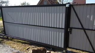 Купить сваи для ворот в Кимры. Заказать ворота на сваях под ключ от 21956 руб